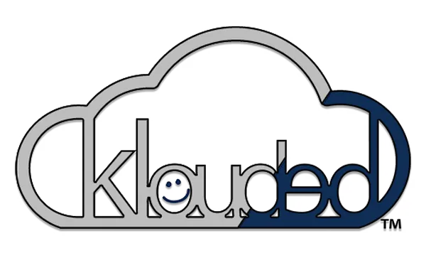 Klouded logo featuring a stylized cloud design with a smiley face, representing digital marketing and IT services for small businesses.