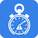 Stopwatch icon indicating urgency in breach response, relevant to cybersecurity incident management and response planning.