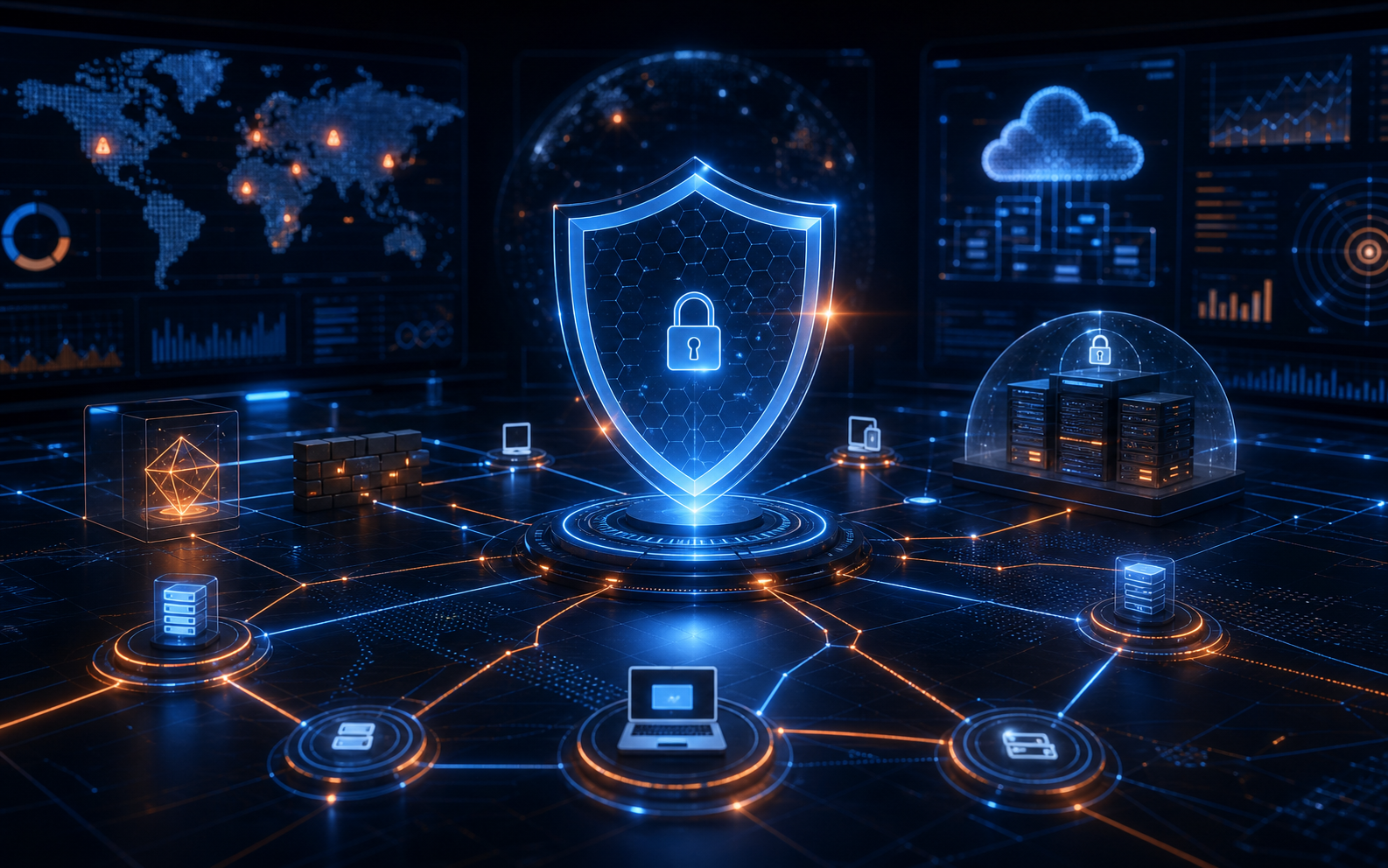 Cybersecurity and technology visual